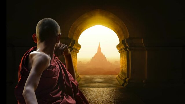 Buddhist monk in the temple