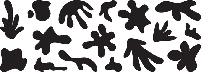 Abstract graphic shape, organic sticker, retro flower, geometric groovy element, funky random scribble, modern collage, trendy cloud isolated on white background. Cartoon vector illustration