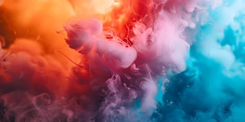 Foto op Canvas Exploring a Vibrant Vape Club: Diverse Flavors, Aromatic Clouds, and a Healthier Alternative to Cigarettes. Concept Vape Flavors, Aromatic Clouds, Healthier Choices, Vape Culture, Diverse Options © Ян Заболотний