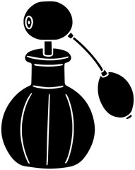 Fototapeta premium bottle illustration spray silhouette perfume logo beauty icon product outline cosmetic fragrance glass container liquid aroma luxury packaging fashion shape care package female for vector graphic back