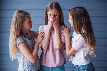 Three teenage girls