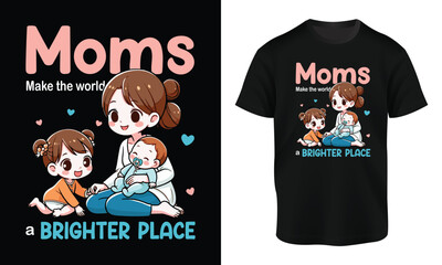 Mother's day t shirt design vector illustration | Mom tee shirt design | Print ready