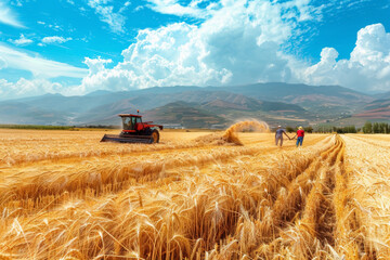 Fototapeta premium Traditional Wheat Harvest