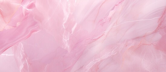 Fototapeta premium A pink marble background featuring a central pink flower surrounded by elegant swirls and patterns