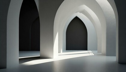 Refined Elegance: 3D White Interior Background