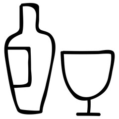 wine icon, simple vector design