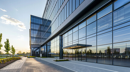 Modern Corporate Building With Abundant Windows