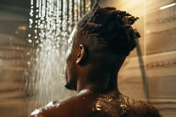 Pessoa tomando um banho relaxante