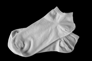 New sports cotton socks pair isolated on black
- 767396090