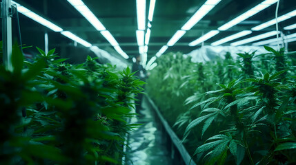 a high-tech cannabis growing facility