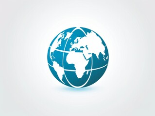 Globe web icon. World map,white background