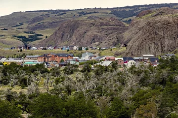 Papier Peint photo Fitz Roy El Chalten village near Fitz Roy trek Argentina