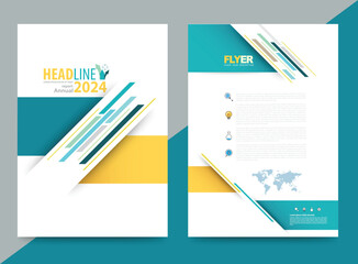 Cover Annual Report Leaflet Brochure Flyer Template A4 Size