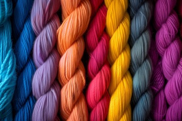 Fototapeta na wymiar colorful wool fabrics