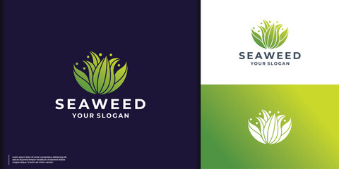 modern and simple Seaweed logo design inspiration