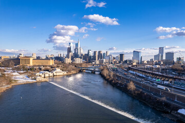 Naklejka premium Philadelphia City Skyline Day