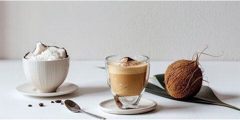 coffee latte in glass