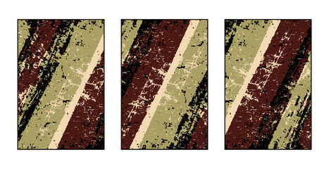 Set of 3 Abstract pattern. Illustration for printing on wall decorations. For use in graphics.