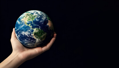 holding planet earth in hand