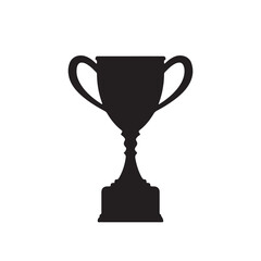 Trophy Cup Silhouette. Trophy Cup vector illustration.