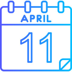 11 April Vector Icon Design