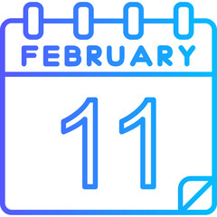 11 February Vector Icon Design