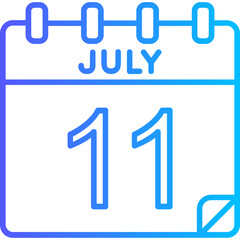 11 July Vector Icon Design