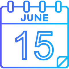 15 June Vector Icon Design