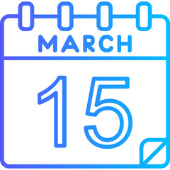 15 March Vector Icon Design