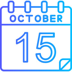 15 October Vector Icon Design