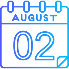 2 August Vector Icon Design