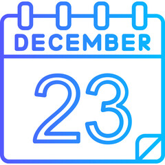 23 December Vector Icon Design