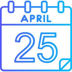 25 April Vector Icon Design