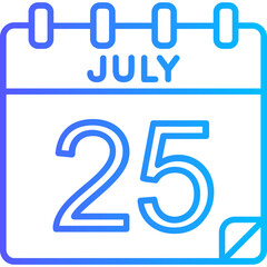 25 July Vector Icon Design