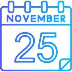 25 November Vector Icon Design