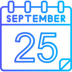 25 September Vector Icon Design