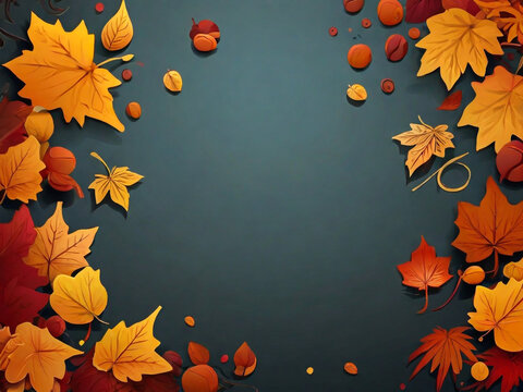 Abstract autumn vector background