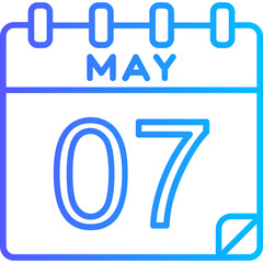 7 May Vector Icon Design