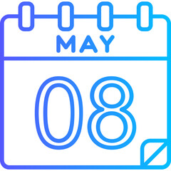 8 May Vector Icon Design
