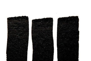 Abstract black and white brush strokes Lines Pen painted on white paper.background