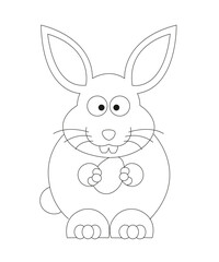 Obraz na płótnie Canvas Easter Coloring Book Page For Kids
