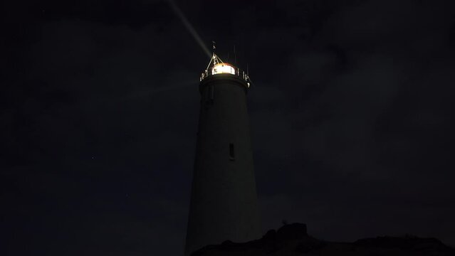 Reykjanesviti lighthouse Iceland stars at night close up