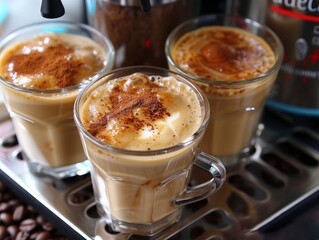 cup of cappuccino with chocolate