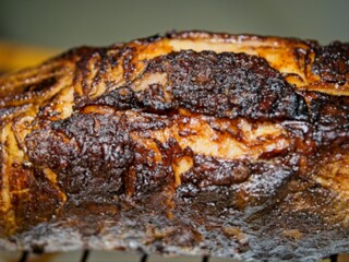 Abstract smoked and grilled meat background