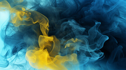 Fototapeta premium blue and yellow smoke background