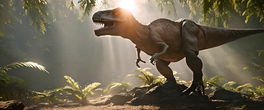 animation of a dinosaur, t-rex