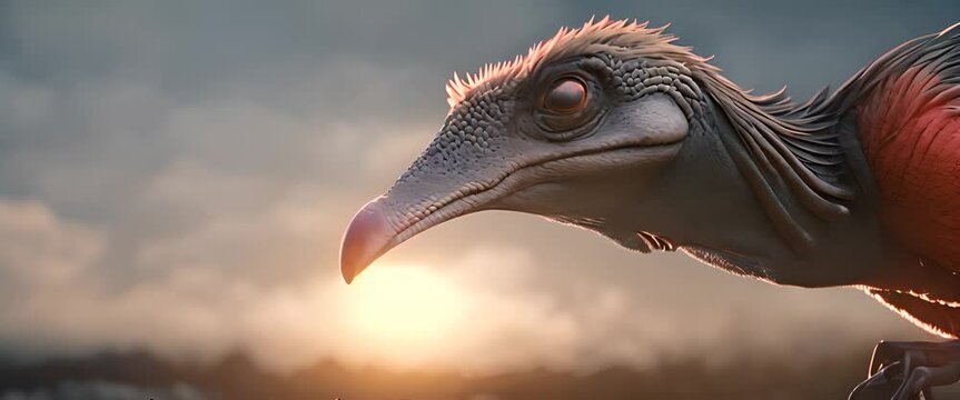 animation of a dinosaur, pteranodon