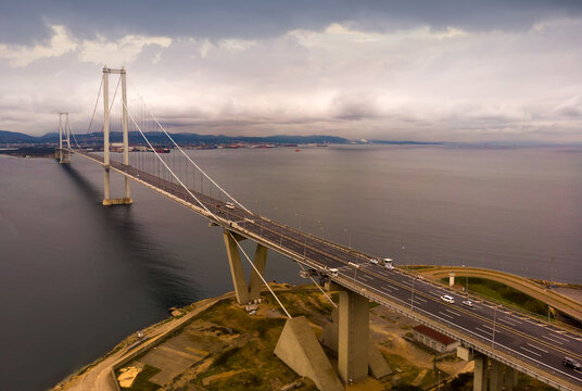 The famous Osman Gazi Bridge in Turkey, which runs over the Izmit Bay, is one of the longest bridges in the world.