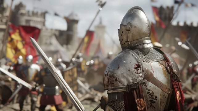 Medieval battlefield created with Generative AI
