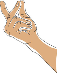 hand with thumb up